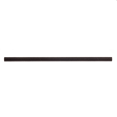 TableCraft Products 700134 Straws, 10"L, 8mm thick, unwrapped, paper, solid black