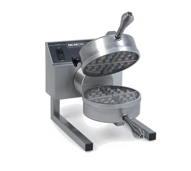 Nemco 7020A-1S Belgian Waffle Baker, single, up to 20 (1-7" dia. waffles (1-1/4" thick) per hour), stainless steel construction, 120v/60/1-ph, 8.2 amps, 980W, NEMA 5-15P, cETLus, NSF