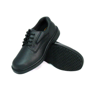 Genuine Grip 7110 Men's Steel Toe, Slip Resistant Work Shoes, Black