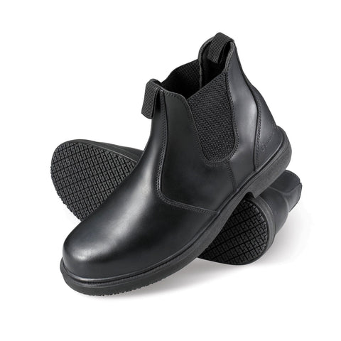 Genuine Grip 7141 Men's Pull-On Work Boots, Slip Resistant, Black