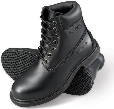 Genuine Grip 7160 Men's Waterproof Work Boots, Slip Resistant, Black