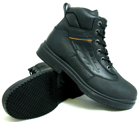 Genuine Grip 7800 Men's Waterproof Steel Toe Boot, Slip Resistant, Black