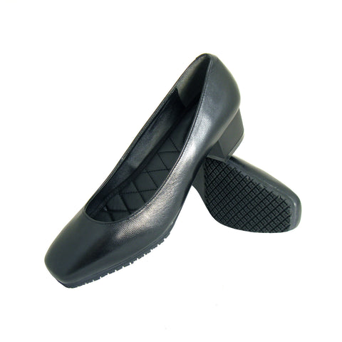 Genuine Grip 8500 Katie, Women's Slip-On, Slip Resistant Work Shoes, Black