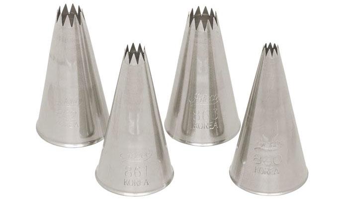 Ateco 861, 3/16" french star pastry piping tip, #1
