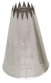 Ateco 866, 1/2" french star pastry piping tip, #6