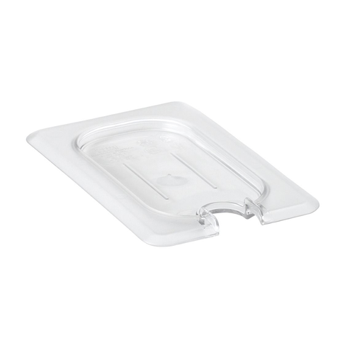 Cambro 90CWCN135 Camwear Food Pan Cover, 1/9 size, flat, notched, polycarbonate, clear, NSF