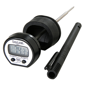 Taylor 9841RB High Temp Thermometer, Digital, Step-Down Probe, -40° to 500°F