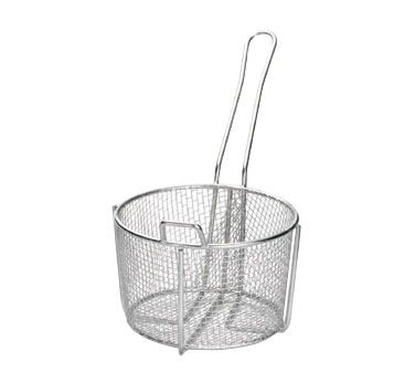 TableCraft Products 987 Cooking Basket, 8-1/4" dia. x 5"H, round, stainless steel