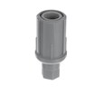 Component Hardware A10-0841-C, 1-5/8" Round Gray Thermoplastic Adjustable Hex Foot Insert