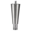 Component Hardware AE61-5002-C, 6" H Nickel Plated Die Cast Equipment Leg With 1/2-13 x 3/4" L Protruding Stud And Adjustable Stainless Steel Hex Toe