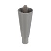 Component Hardware AE62-2104-C, 6" H Gray Epoxy Die Cast Equipment Leg With 5/8-11 x 3/4" L Protruding Stud And Adjustable Hex Toe