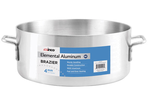 Winco ALB-18 Elemental Brazier, 18 qt., 16-1/4" x 5-3/8", 4mm, 3003 Aluminum, NSF
