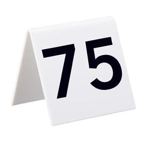 Alpine 493-51-75, Self Standing Number Cards, Numbers 51-75, Acrylic White