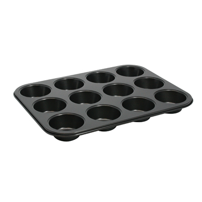 Winco AMF-12NS Muffin Pan (12 Cup), Non-Stick Carbon Steel