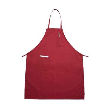 Winco BA-PRD Signature Chef Apron 33" x 26" (Full-Length with 2-Pockets), Red