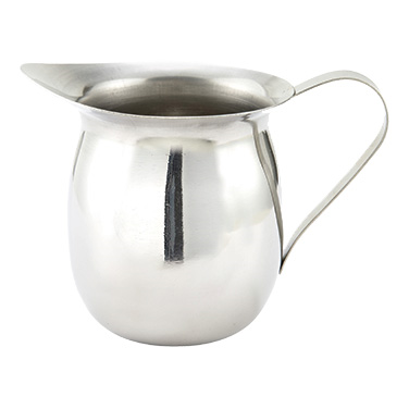Winco BCS-10 Bell Creamer, 10 oz., with handle, stainless steel