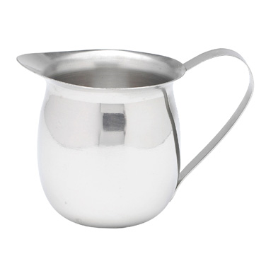 Winco BCS-5 Bell Creamer, 5 oz., with handle, stainless steel