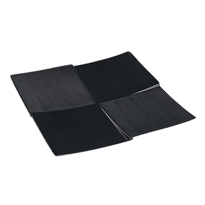 Yanco BP-5111 Black Pearl Display Plate, 11", square, Asian style, melamine, black