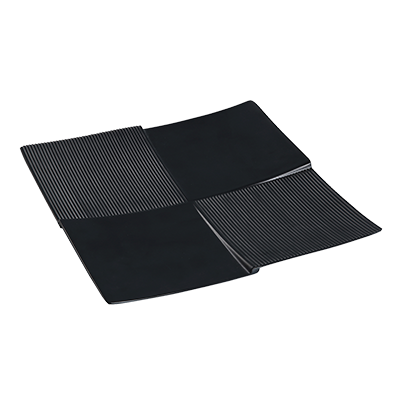 Yanco BP-5111 Black Pearl Display Plate, 11", square, Asian style, melamine, black