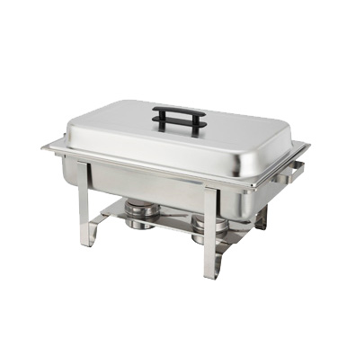 Winco C-3080B Full Size Chafer w/ Hinged Lid & Chafing Fuel Heat