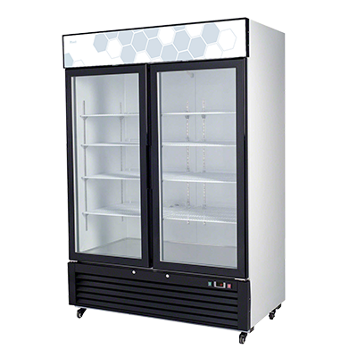 Migali C-49RM-HC Competitor Series® Two-Section Reach-in Refrigerator Merchandiser, 115v/60/1-ph