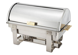 Winco C-5080 Full Size Chafer w/ Roll-top Lid & Chafing Fuel Heat