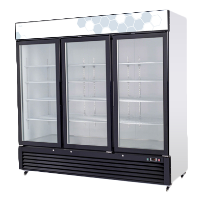Migali C-72RM-HC Competitor Series® Three-Section Reach-in Refrigerator Merchandiser, 115v/60/1-ph