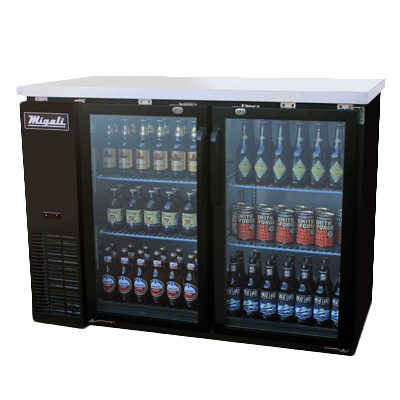 Migali C-BB48G-HC Competitor Series® Two-Section Refrigerated Back Bar Cabinet, 115v/60/1-ph