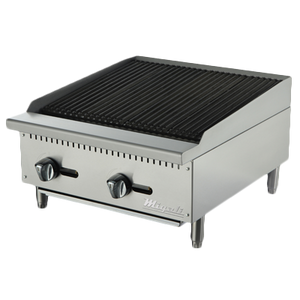 Migali C-CR24 Competitor Series®  Natural Gas Charbroiler - 24"W, Lava Rock Over Cast Iron Radiants