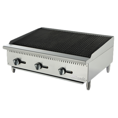 Migali C-RB36 Charbroiler- Natural Gas, 36" W, Cast Iron Radiants