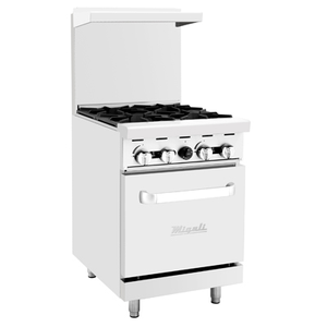 Migali C-RO4-NG Competitor Series® Natural Gas Range - 24” W, (4) Burners, (1) Oven