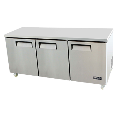 Migali C-U72R-HC Competitor Series® Three-Section Undercounter Reach-in Refrigerator, 115v/60/1-ph