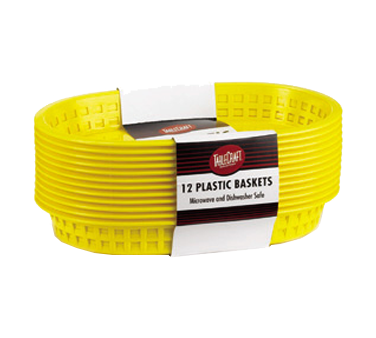 TableCraft Products C1076Y Chicago Oval Baskets, Plastic, Yellow