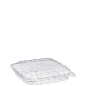 Dart C89PST1 ClearSeal® Hinged Lid Containers 8 5/16" x 8 5/16" x 2"