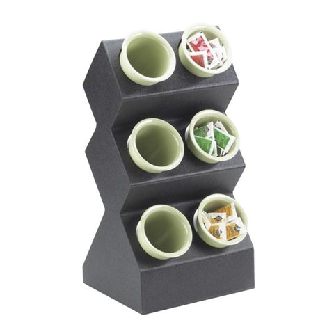 Cal-Mil 1016-6 Classic 3-Tier 6-Cylinder Vertical Display, ABS-Plastic, Black