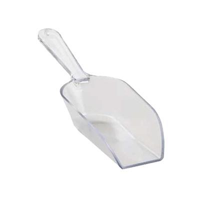 Cal-Mil 1029-3S Scoop, 3 Oz. Capacity, 8.25" OAL, Short Handle, Clear Polycarbonate, NSF