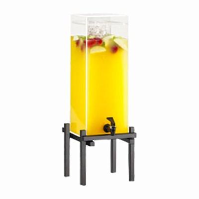 Cal-Mil 1132-1-13 1.5-Gallon Clear Acrylic Beverage Dispenser with Ice Chamber, Black Metal Base