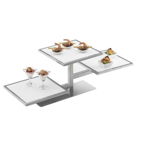 Cal-Mil 1140-74 3 Tier Square Riser (Frame Only), Silver