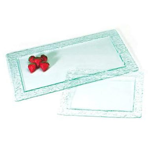 Cal-Mil 1245-12-43 Rectangle Platter, 12"D X 20"W, Faux Glass