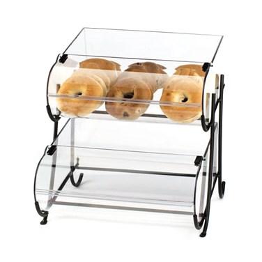 Cal-Mil 1280-2 2 Tier Display Stand with (2) 10 X 14" Round Nose Bin & Wire Frame