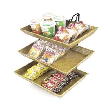 Cal-Mil 1290-3 3 Tier Display & Server Stand with (3) 17.5 X 12" Bamboo Trays