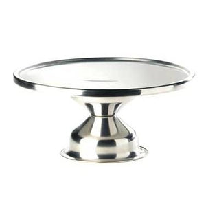 Cal-Mil 1308 Cake Stand, 12"D X 7"H, Stainless Steel