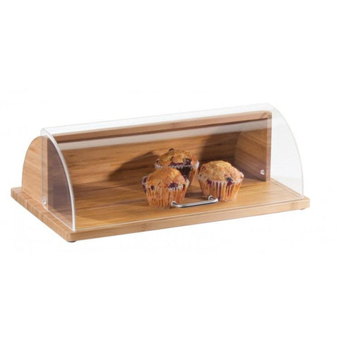 Cal-Mil 1333-60 Bread Box, Acrylic Roll Top Cover, Bamboo