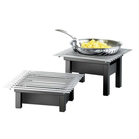 Cal-Mil 1348-12-13 12" Square Chafer Grill with Fuel Holder - Metal, Black