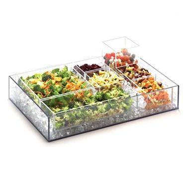 Cal-Mil 1395-12 Cater Choice Tray, Square, Acrylic, Clear