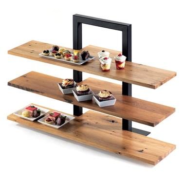 Cal-Mil 1449-60 Frame Riser Shelves For Items 1464 and 1467 - 32x11 1/2", Bamboo