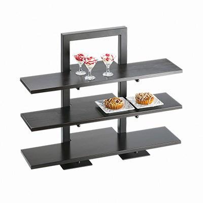 Cal-Mil 1464-13 1 Piece Riser Frame Only with 3 Tiers, 18 X 11 X 25"H, Black