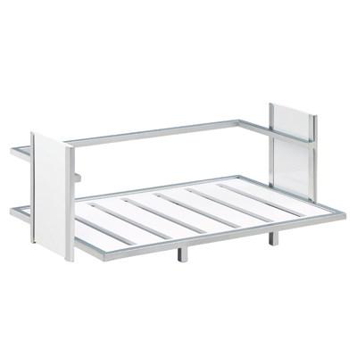 Cal-Mil 1471-15 1 Tier Display Stand - 8"H, Silver/White