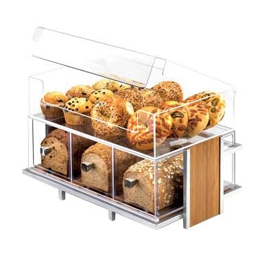 Cal-Mil 1479 Eco Modern Three Drawer Acrylic Bread Box, Acrylic Clear