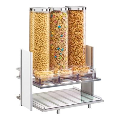 Cal-Mil 1499-15 Eco Modern White Bamboo Cereal Dispenser with Three 2.7 Liter Bins